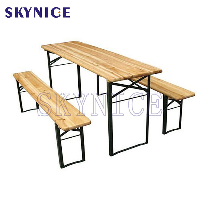 Set da tavolo pieghevole in legno pieghevole da giardino popolare resistente alle intemperie