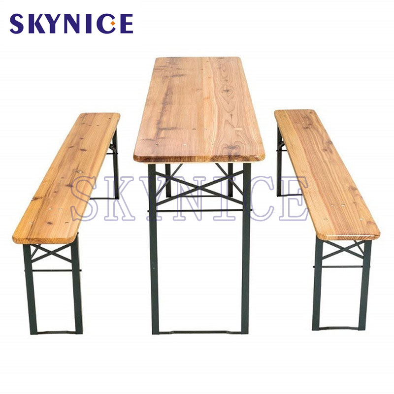 Tavolo da picnic da 3 pezzi Set da tavolo pieghevole da picnic in legno