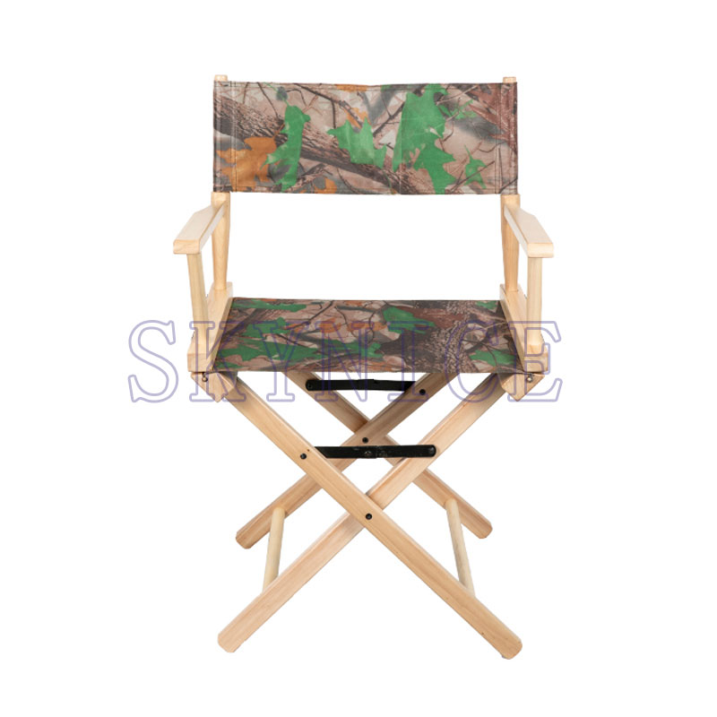 Sedia regista pieghevole in legno su misura per sedile portatile pieghevole per braccioli