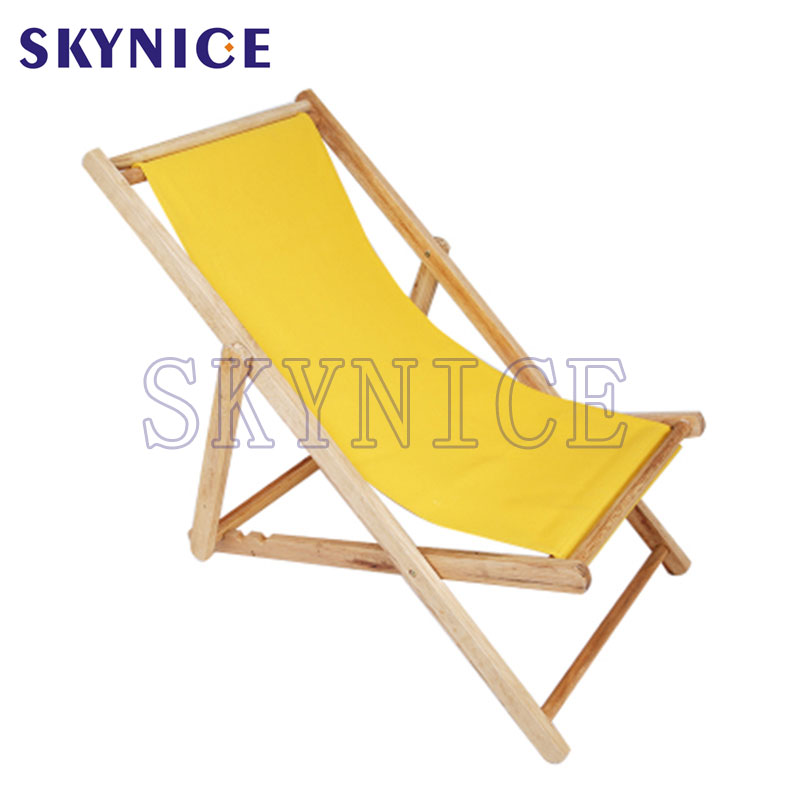 Solid Wood Outdoor Furntiure Folgeable Canvas Beach Chair